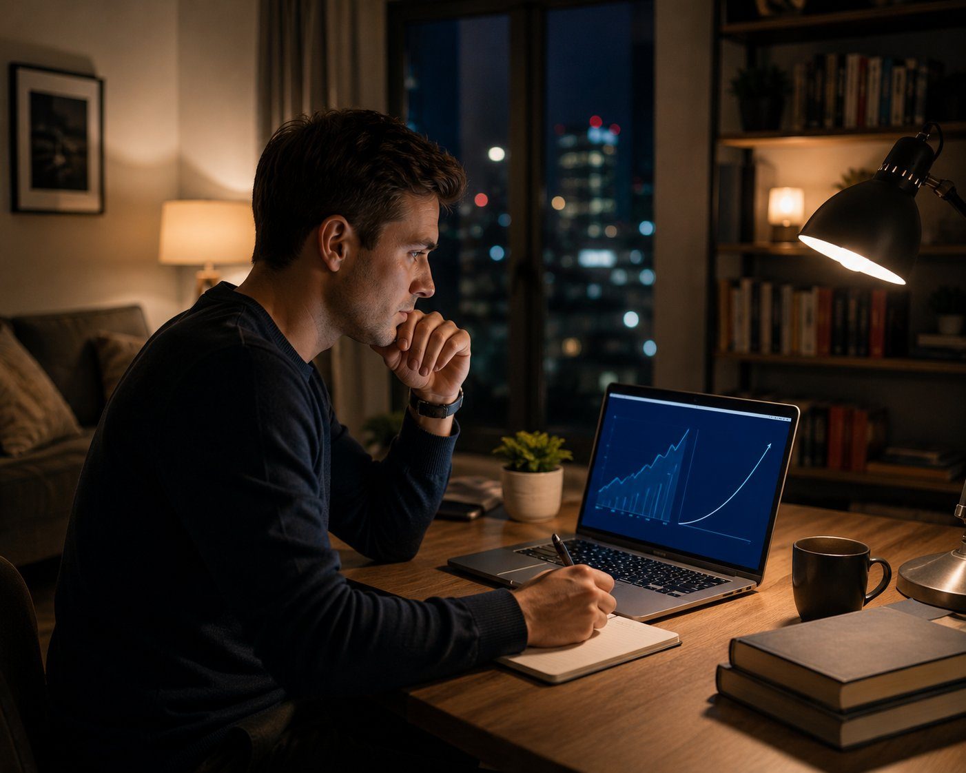 A professional investing an evening in his own growth